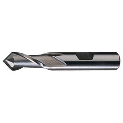 1/2″ × 1/2″ × 1″ × 3″ RHS / RHC HSS HSS Single End 2-Flute Center Cutting End Mill - TiN - Exact Tool & Supply