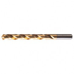 #27 RHS / RHC HSS 118 Degree Radial Point General Purpose Jobber Length Drill - TiN - Exact Tool & Supply