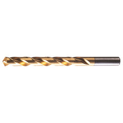 #1 RHS / RHC HSS 118 Degree Radial Point General Purpose Jobber Length Drill - TiN - Exact Tool & Supply