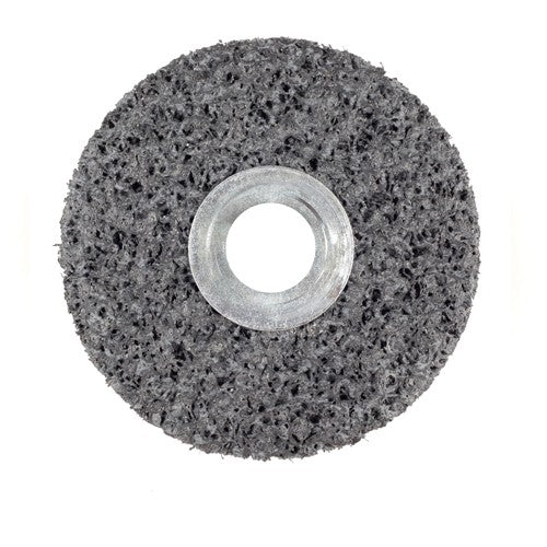 Scotch-Brite Clean and Strip Unitized Wheel CS-UW 7S Extra Coarse 3″ × 1/2″ × 3/8″ - Exact Tool & Supply