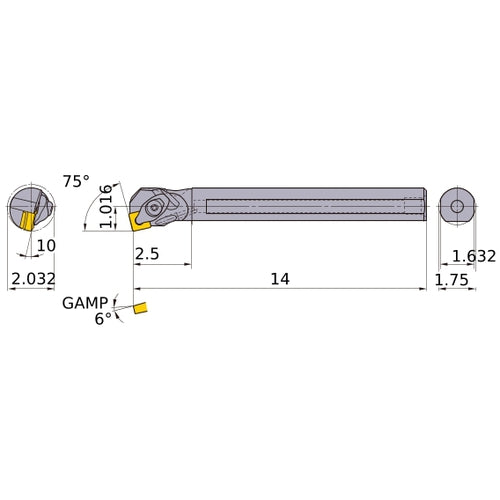 S-DSKNL-284-C BORING BAR
