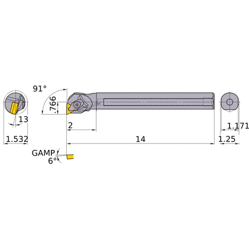 S-DTFNR-203-C BORING BAR