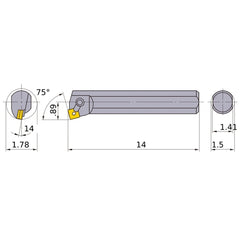S-MSKNL-244 BORING BAR