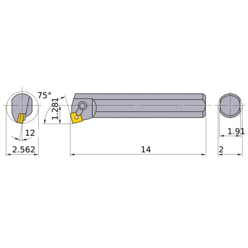S-MSKNR-326 BORING BAR