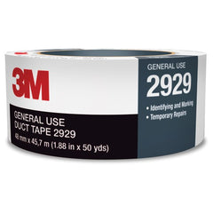 3M General Use Duct Tape 2929 Silver 1.88″ × 50 yd 5.5 mil Individually Wrapped Conveniently Packaged - Exact Tool & Supply