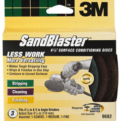 3M SandBlaster Surface Conditioning Discs 9682 4.5″ 3 asst disc/pk - Exact Tool & Supply