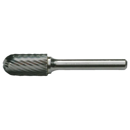 SC-5 Standard Cut Solid Carbide Bur-Cylindrical with Ball Nose - Exact Tool & Supply