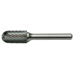 SC-5 Standard Cut Solid Carbide Bur-Cylindrical with Ball Nose - Exact Tool & Supply