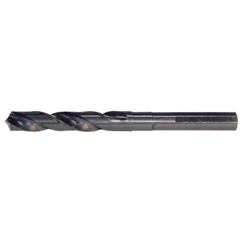 23.00mm RHS / RHC HSS 118 Degree Split Point Silver & Deming Reduced Shank Drill - Steam Oxide - Exact Tool & Supply