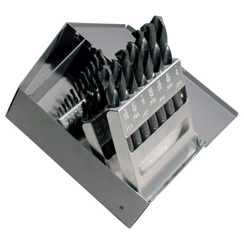 ‎1/16-1/2 RHS / RHC HSS 135 Degree Split Point Heavy Duty Screw Machine Length Set - Steam Oxide - Exact Tool & Supply