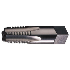 ‎1/8-27 NPT 4 Flute Taper Pipe HSS Medium Hook Taper Pipe Tap- Bright - Exact Tool & Supply
