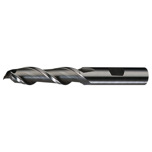 ‎1″ × 1″ × 4″ × 6-1/2″ RHS / RHC HSS HSS Single End 2-Flute Center Cutting High Helix Finishing End Mill - Bright - Exact Tool & Supply