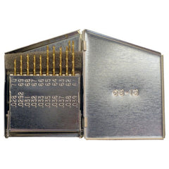 #61-#80 RHS / RHC HSS 135 Degree Split Point Heavy Duty Jobber Length Drill Set - TiN - Exact Tool & Supply