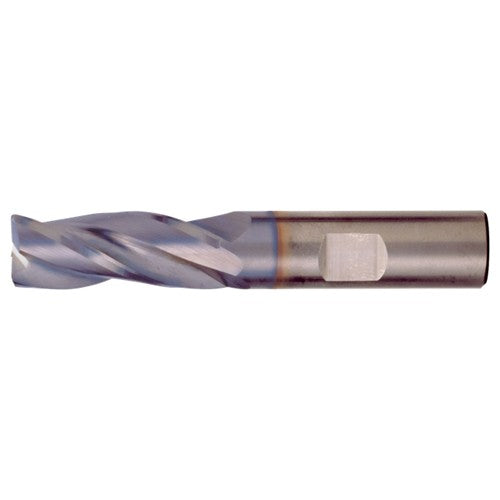 ‎5/32″ × 3/16″ × 5/16″ × 1-1/2″ RHS / RHC Solid Carbide 3-Flute Square End High-Performance End Mill for Steel and Stainless Steel - Bright - Exact Tool & Supply
