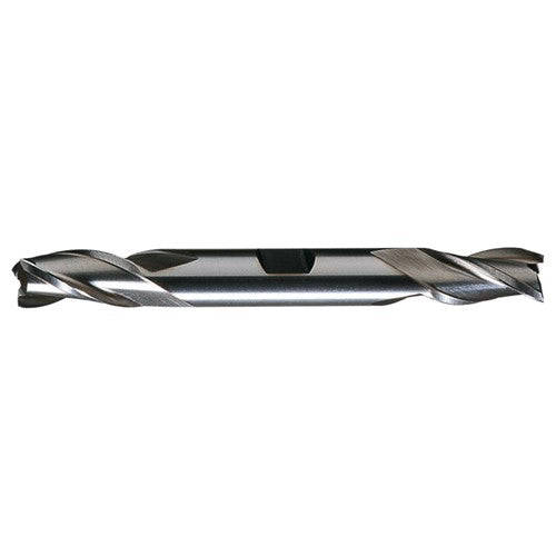 ‎5/32″ × 3/8″ × 7/16″ × 3-1/8″ RHS / RHC HSS HSS Double End 3-Flute Center Cutting Finishing End Mill - Bright
