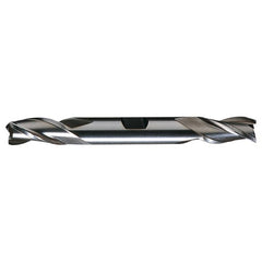 ‎5/32″ × 3/8″ × 7/16″ × 3-1/8″ RHS / RHC HSS HSS Double End 3-Flute Center Cutting Finishing End Mill - Bright