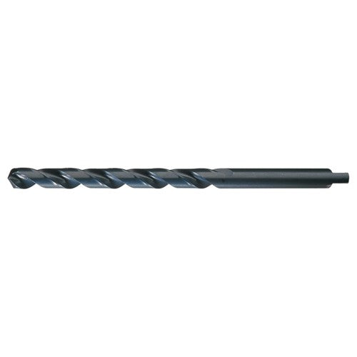 11/16 RHS / RHC HSS 118 Degree Radial Point Automotive Tanged Shank Style Taper Length Drill - Steam Oxide - Exact Tool & Supply