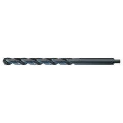 11/16 RHS / RHC HSS 118 Degree Radial Point Automotive Tanged Shank Style Taper Length Drill - Steam Oxide - Exact Tool & Supply