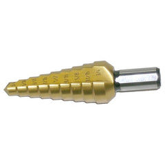 ‎3/16-1/2 × 1/16 RHC HSS 118 Degree Split Point Step Drill - TiN - Exact Tool & Supply