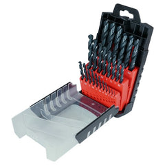‎1mm-13mm RHS / RHC HSS 118 Degree Radial Point General Purpose Jobber Length Drill Set - Steam Oxide - Exact Tool & Supply