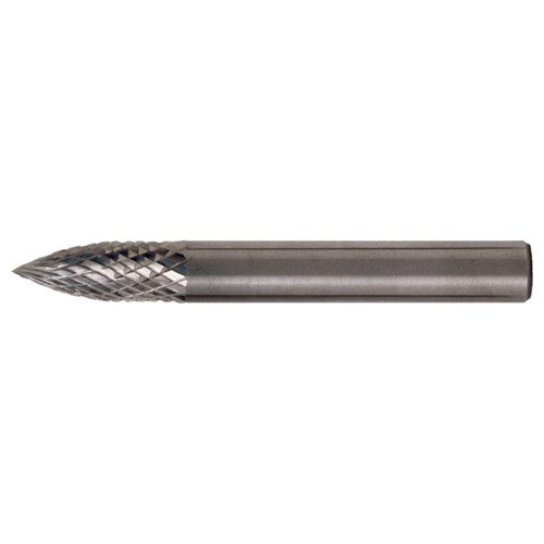 SG-41 Double Cut Solid Carbide Bur-Pointed Tree Shape - Exact Tool & Supply