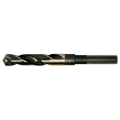 33/64 RHS / RHC HSS 118 Degree Split Point Silver & Deming Reduced Shank Drill - Black & Gold - Exact Tool & Supply