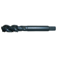 ‎3/8-16 UNC 3 Flute H3 HSS CNC Heavy Duty Plug Chamfer Spiral Flute Tap- Steam Oxide - Exact Tool & Supply