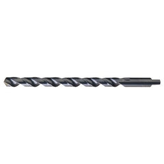 1/8 RHS / RHC HSS 118 Degree Notched Point Heavy Duty Taper Length with Automotive Tanged Shank Drill - Steam Oxide - Exact Tool & Supply