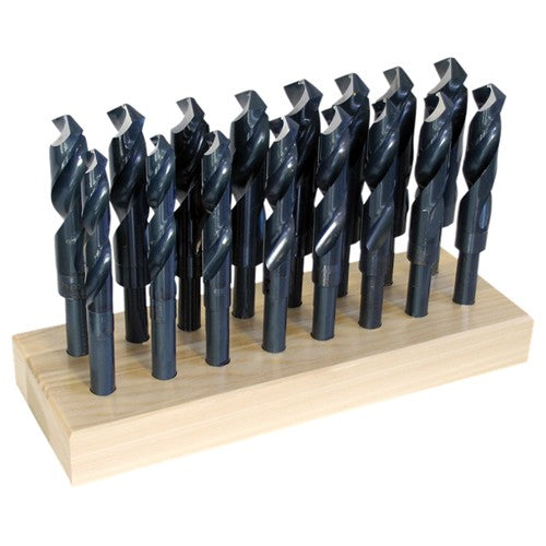 ‎17/32-1 RHS / RHC HSS 118 Degree Radial Point 1/2″ Reduced Shank Silver & Deming Drill Set - Steam Oxide - Exact Tool & Supply