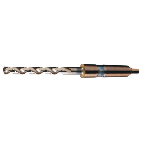 7/16 RHS / RHC HSS-CO 8% (M42) 135 Degree Notched Point Heavy Duty Cobalt Taper Shank Drill - Straw / Gold Oxide - Exact Tool & Supply