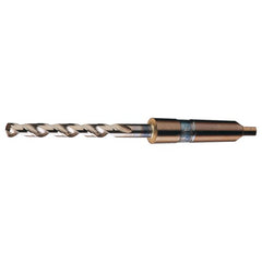 5/8 RHS / RHC HSS-CO 8% (M42) 135 Degree Notched Point Heavy Duty Cobalt Taper Shank Drill - Straw / Gold Oxide - Exact Tool & Supply