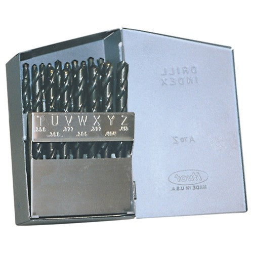 A-Z RHS / RHC HSS 118 Degree Radial Point General Purpose Jobber Length Drill Set - Steam Oxide - Exact Tool & Supply