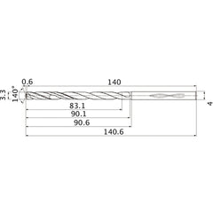 MHS0330L090B CARB DRILL