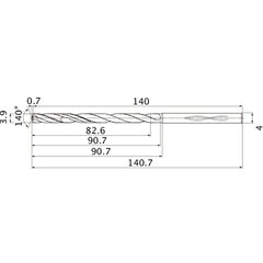 MHS0390L090B CARB DRILL