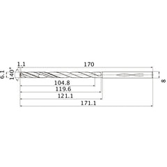 MHS0610L120B CARB DRILL