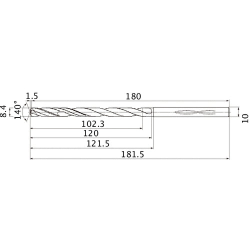 MHS0840L120B CARB DRILL