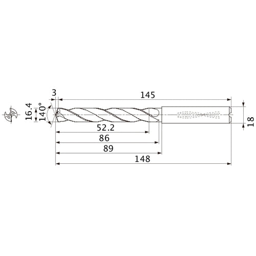 MMS1640X3DB CARB DRILL