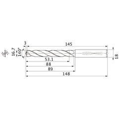 MMS1670X3DB CARB DRILL