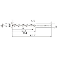 MMS1730X3DB CARB DRILL