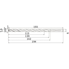 MNS0560X20DB CARB DRILL