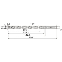 MNS0590X20DB CARB DRILL