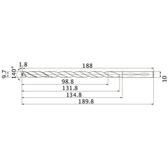 MNS0970X10DB CARB DRILL