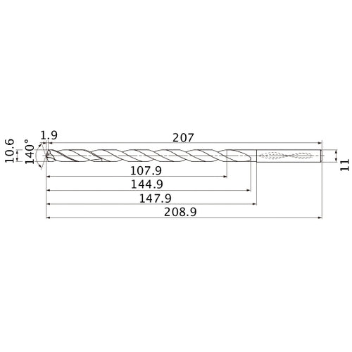 MNS1060X10DB CARB DRILL