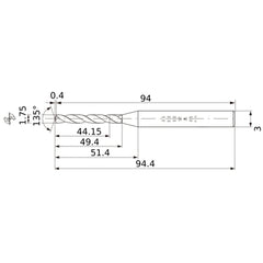 MWS0175X25DB CARB DRILL
