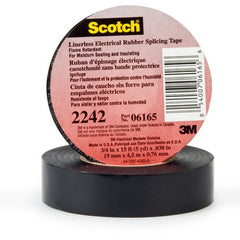 ‎3M Linerless Electrical Rubber Tape 2242 1-1/2″ × 15 ft 1″ core Black - Exact Tool & Supply