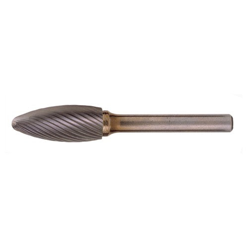 SH-2 Standard Cut Solid Carbide Bur-Flame Shape - Exact Tool & Supply