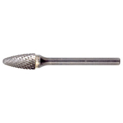 SF-5 Double Cut Solid Carbide Bur-Round Nose Tree Shape - Exact Tool & Supply