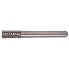 SB-7 Double Cut Solid Carbide Bur-Cylindrical with End Cut - Exact Tool & Supply