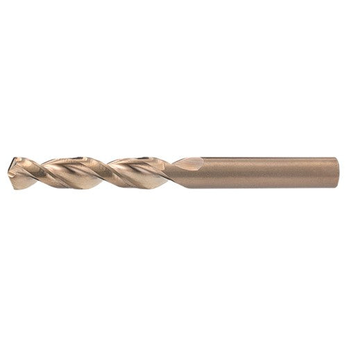 Q RHS / RHC HSS-CO 8% (M42) 135 Degree Split Point Q-Cobalt Wide Land Parabolic Drill - Straw / Gold Oxide - Exact Tool & Supply