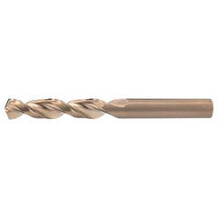 Q RHS / RHC HSS-CO 8% (M42) 135 Degree Split Point Q-Cobalt Wide Land Parabolic Drill - Straw / Gold Oxide - Exact Tool & Supply